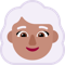 Woman- Medium Skin Tone- White Hair emoji on Microsoft